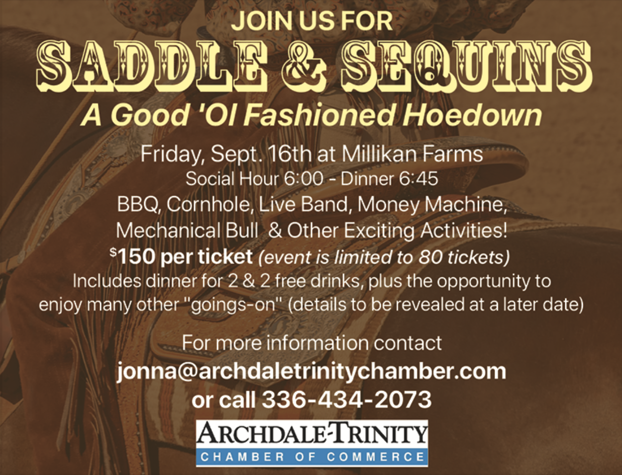 Archdale-Trinity Chamber of Commerce Presents “Saddle & Sequins”
